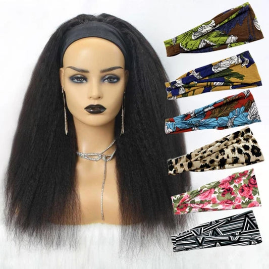 12 Inch Grab-N-Go Headband Wigs 100% Yaki Virgin Human Hair Wigs