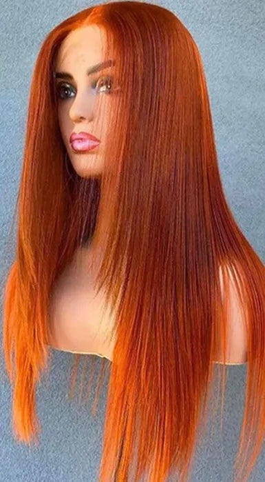 Orange Straight 13x4 Lace Front Wig