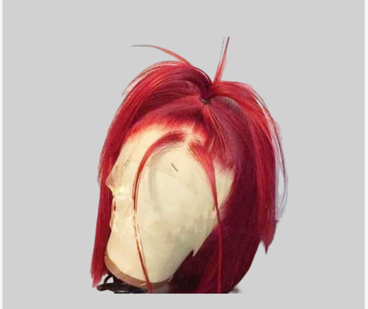 RED 13*4 BOB REMY HAIR LACE FRONTAL WIG