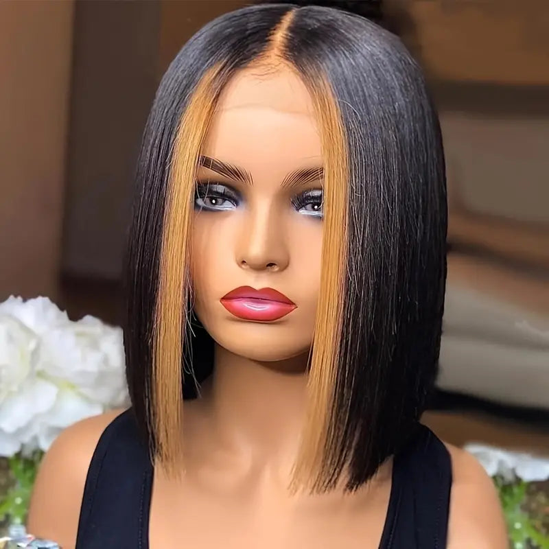 10"-14" 13"x4" Blonde Highlight Straight Custom Lace Front BOB Wig