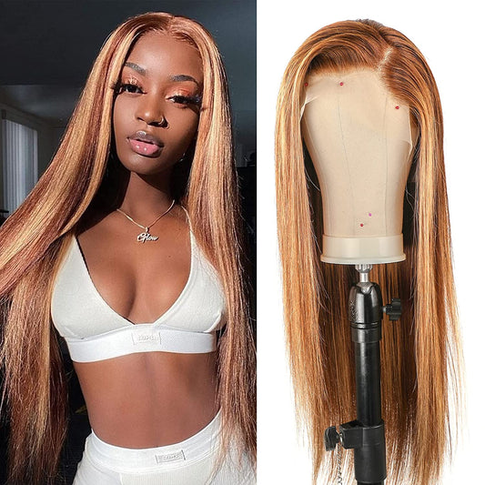 Lace Front Straight Wig #4/27
