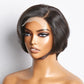 8 Inches 4"x4" Natural Black Straight Bob Side Part Lace Closure Wig-100% Human Hair