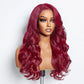 24 Inches 5"x5" Body Wavy Wear & Go Glueless #99j Lace Closure Wig-100% Human Hair