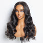 24 Inches 5"x5" Body Wavy Wear & Go Glueless #1B Lace Closure Wig-100% Human Hair