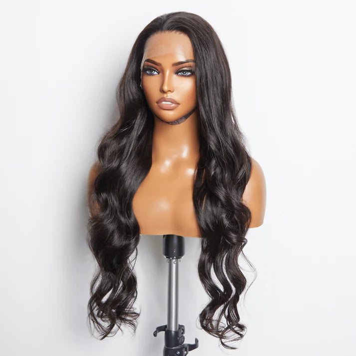 13x6 Glueless 3D Cap Pre-bleached Body Wave Transparent Lace