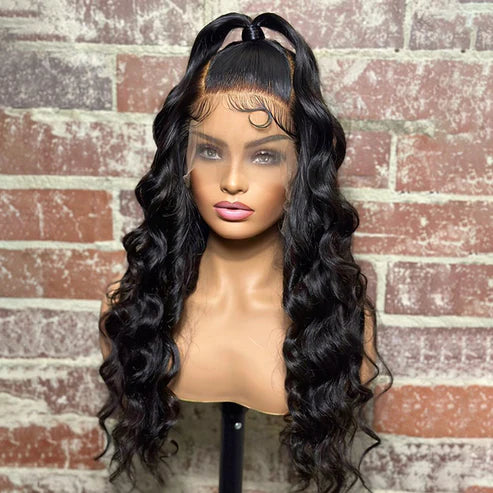 22 Inches 13x6 Body Wave with Up-do Lace Frontal Wigs 200% Density-100% Human Hair