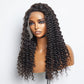 13x6 Glueless 3D Cap Pre-bleached Deep Curly Transparent Lace Front Wig 150% Density