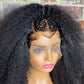 Custom Wig 13x5 Lace Frontal Afro Style with Braids Wig 20 Inches 250% Density