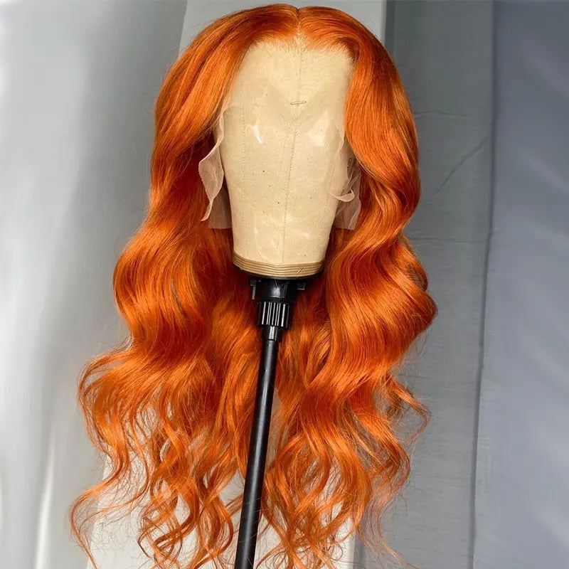 Ginger Orange Body Wave Human Hair Wig