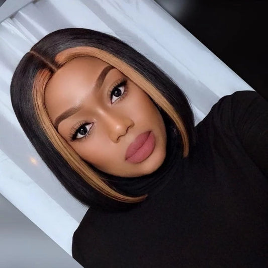 10"-14" 13"x4" Blonde Highlight Straight Custom Lace Front BOB Wig