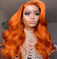 Ginger Orange Body Wave Human Hair Wig