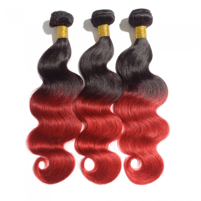 Body Wave Ombre Hair #1B/Red